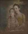 Artists daughters with a cat portrait Thomas Gainsborough